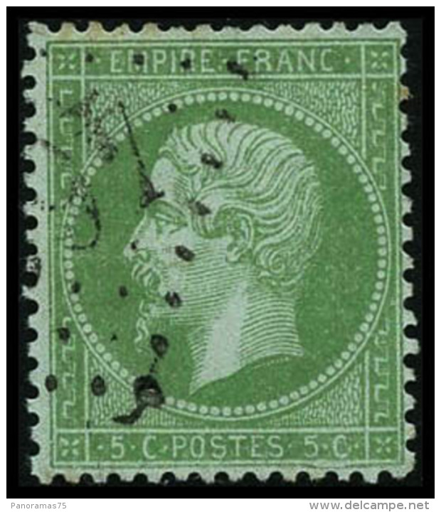 N&deg;35 5c Vert P&acirc;le S/bleu - TB - 1863-1870 Napoleon III With Laurels