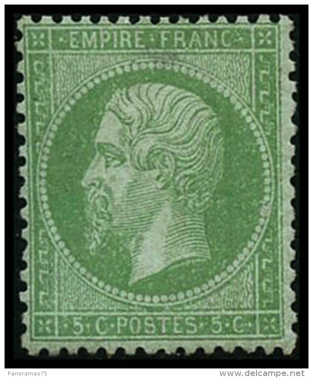 N&deg;35 5c Vert P&acirc;le/bleu - TB - 1863-1870 Napoléon III. Laure