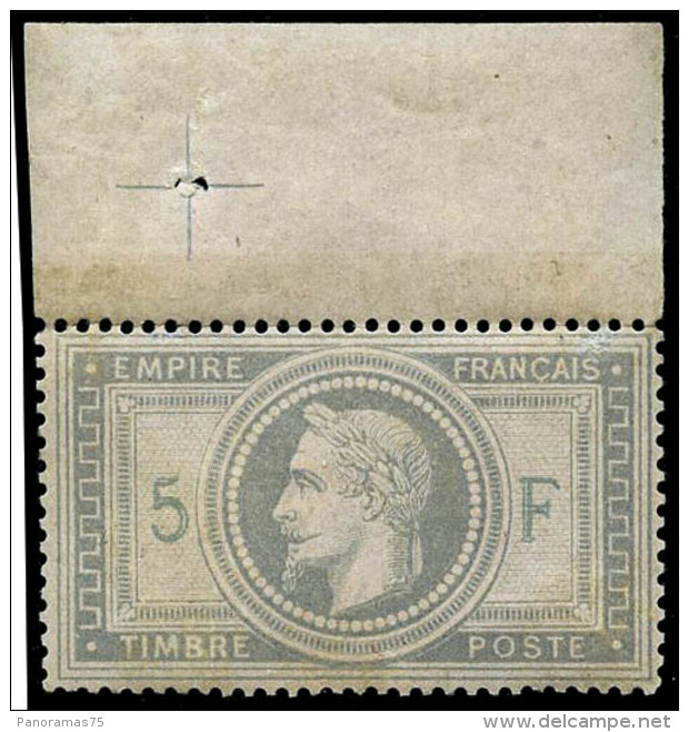 N&deg;33Ad 5F Empire, Grand Chiffre 5 Sign&eacute; Calves Et Brun, RARE - TB - 1863-1870 Napoléon III. Laure
