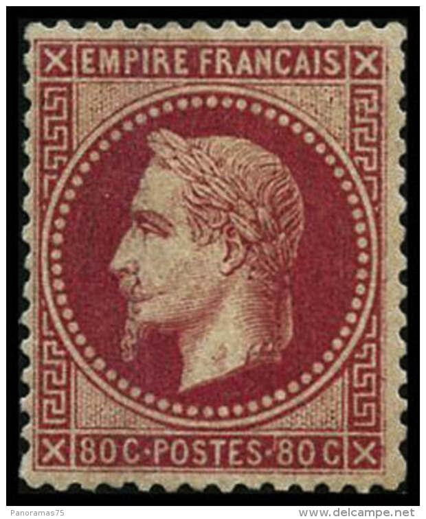 N&deg;32 80c Rose, Sign&eacute; JF Brun - TB - 1863-1870 Napoleon III With Laurels