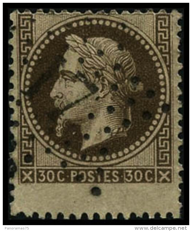 N&deg;30 30c Brun, Exceptionnelle Vari&eacute;t&eacute; De Piquage - TB - 1863-1870 Napoléon III. Laure