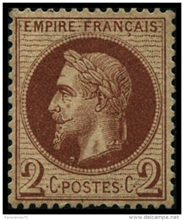 N&deg;26 2c Rouge-brun, Pi&egrave;ce De Luxe - TB - 1863-1870 Napoleon III With Laurels