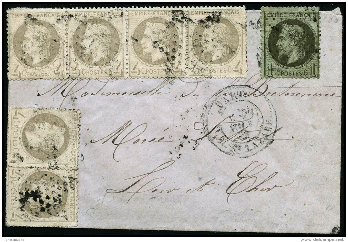 N&deg;25 + 27 Jolie Combinaison &agrave; 25c - B - 1863-1870 Napoleon III With Laurels