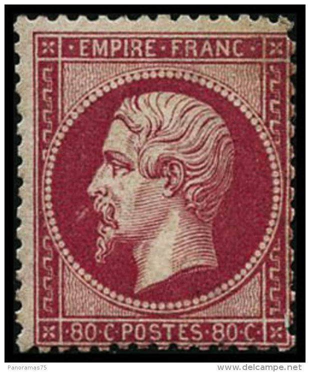 N&deg;24 80c Rose - TB - 1862 Napoléon III.