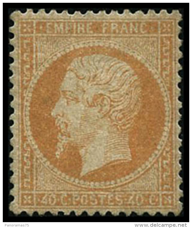N&deg;23 40c Orange, Pi&egrave;ce De Luxe Sign&eacute; Calves + Certif - TB - 1862 Napoleon III