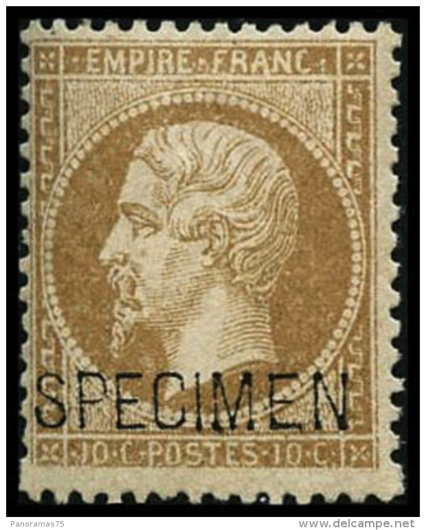 N&deg;21c 10c Bistre, Surcharg&eacute; Sp&eacute;cimen - TB - 1862 Napoleon III