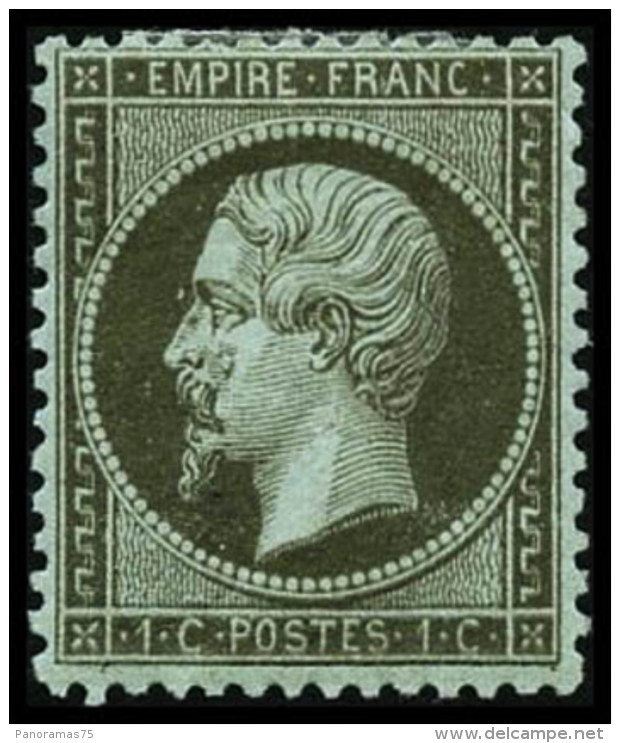 N&deg;19 1c Olive - TB - 1862 Napoleon III