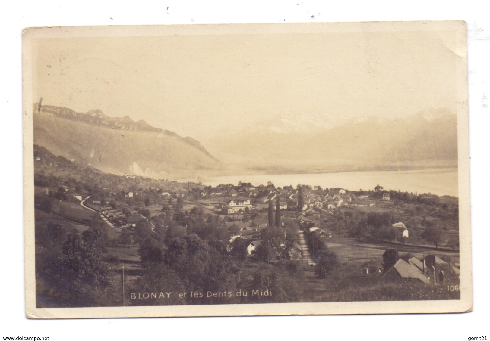 CH 1807 BLONAY VD, Panorama, 1925, Kl. Druckstelle - Autres & Non Classés