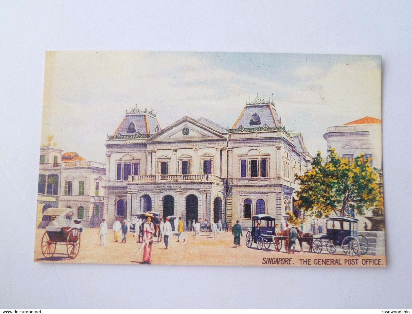 Old Reproduction Postcard -  The General Post Office  ,Singapore  (RP 46) - Singapur