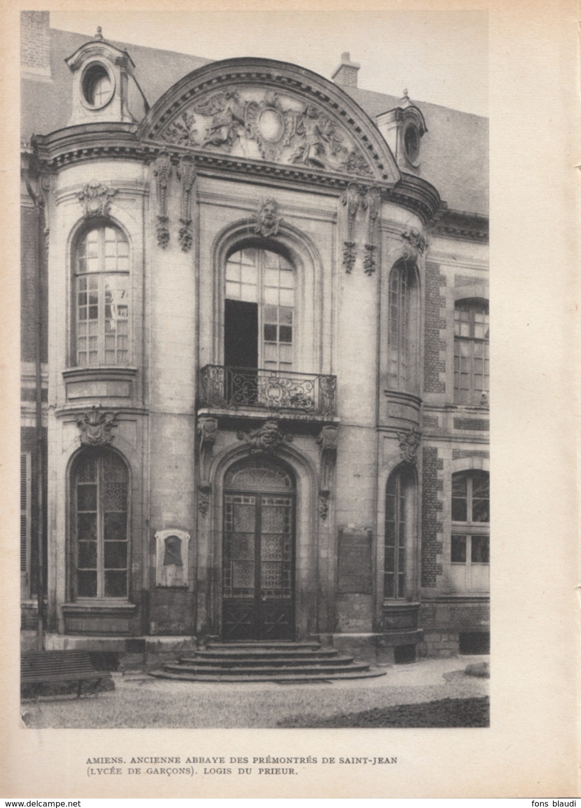 1943 - Héliogravure - Amiens (Somme) - Le Lycée De Garçons - FRANCO DE PORT - Non Classés