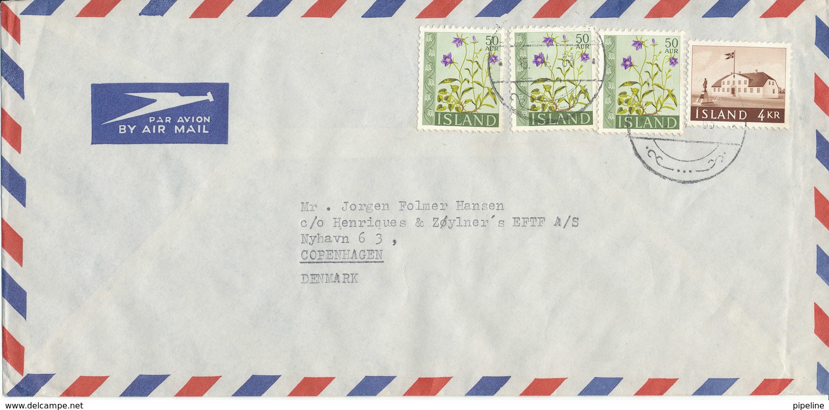 Iceland Air Mail Cover Sent To Denmark 15-4-1963 - Luchtpost