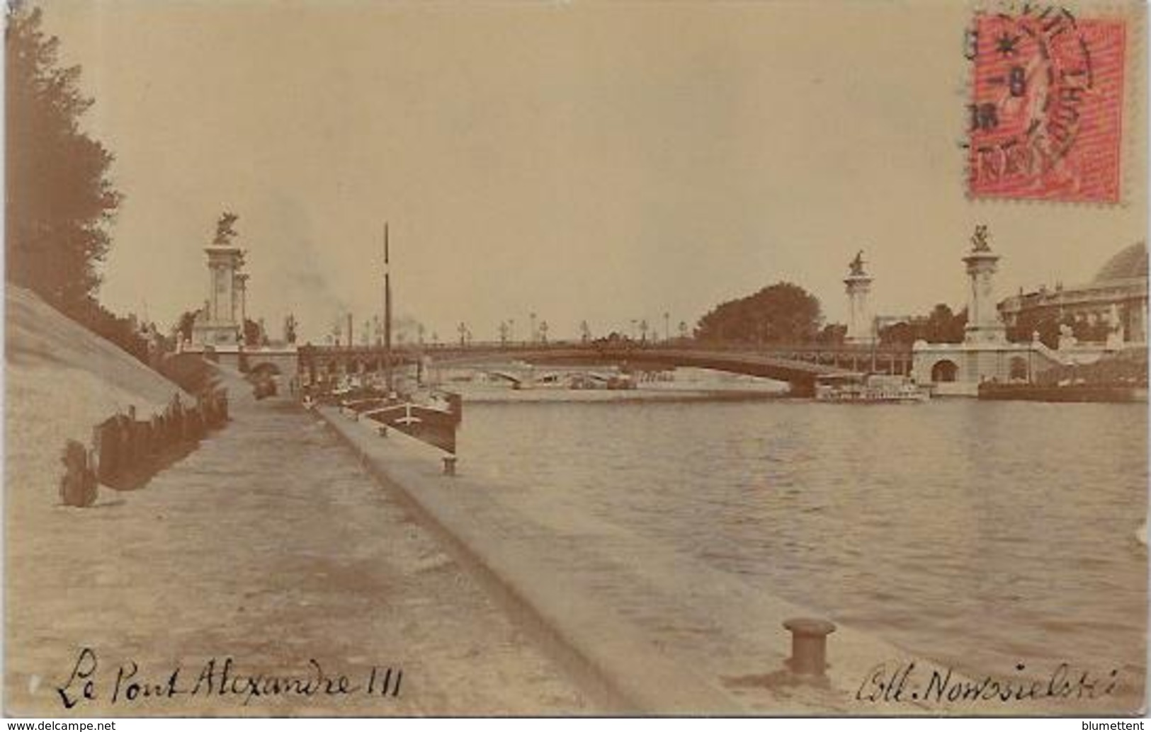 CPA Photo PARIS Circulé Pont Alexandre III Cliché NOWOSIELSKI - Autres & Non Classés