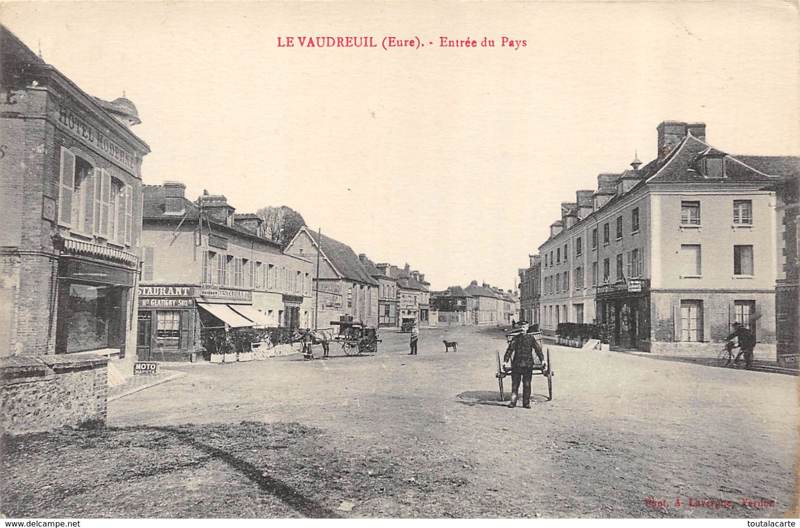 CPA 27 LE VAUDREUIL ENTREE DU PAYS 1917 - Le Vaudreuil