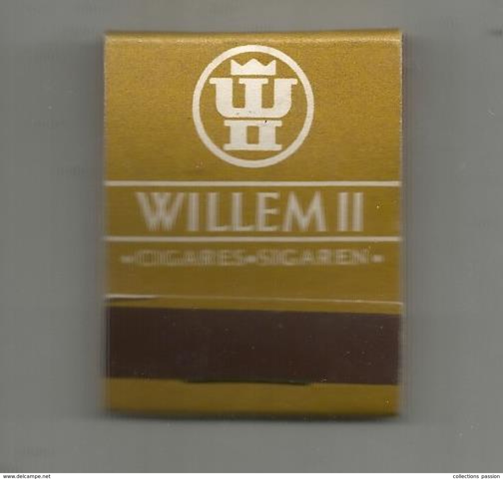 G-I-E, Tabac , Boite, Pochette D'ALLUMETTES, 2 Scans, Publicité, Cigares , Sigaren Willem II, Galerie Anspach - Boites D'allumettes - Etiquettes