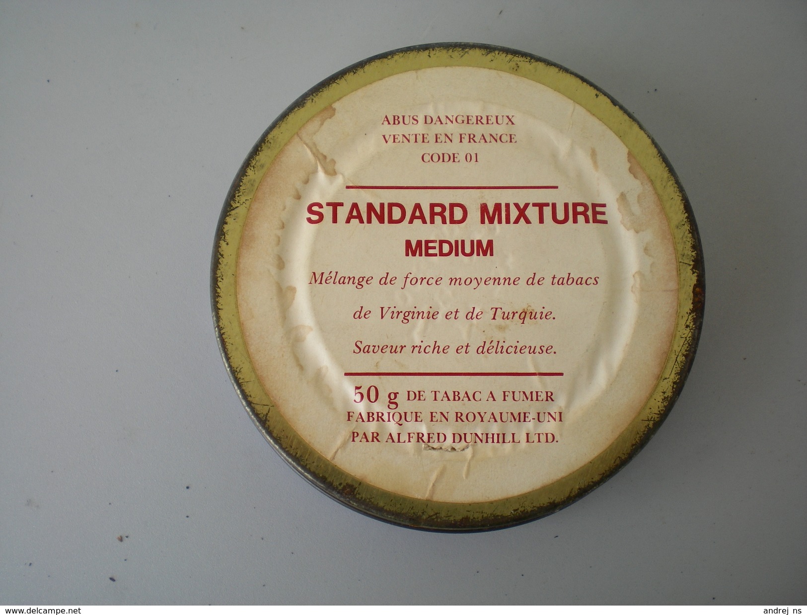 Dunhill Standard Mixture Medium Turkish Tobaccos Tobacco In A Box - Tabaksdozen (leeg)