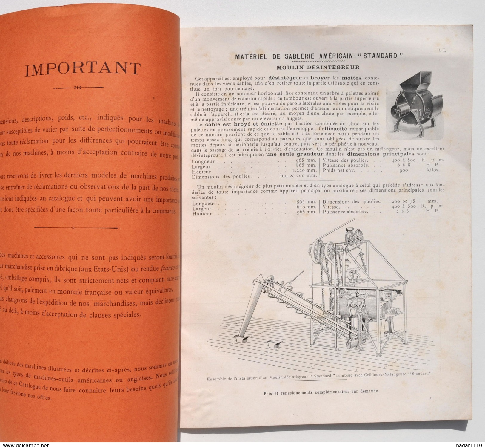 Ancien CATALOGUE De Matériel De FONDERIE - Fenwick Frères, Année 1909 / Sablerie, Tonneau, Machine à Mouler... - Autres & Non Classés