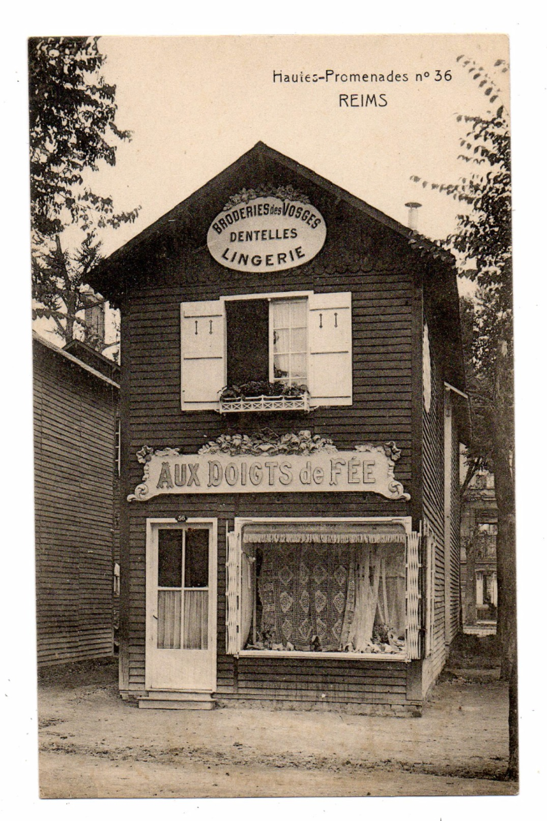 51 REIMS Hautes Promenades  Broderies Des Vosges Dentelles Lingerie Aux Doigts De Fée - Reims