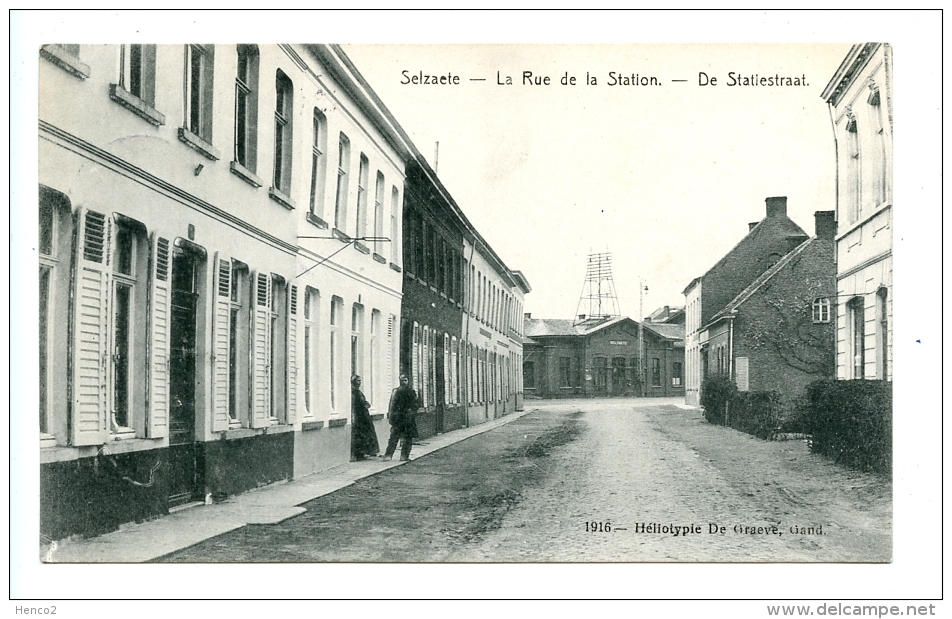 Selzaete - La Rue De La Station - De Statiestraat / STAR De Graeve 1916 (1909) - Zelzate
