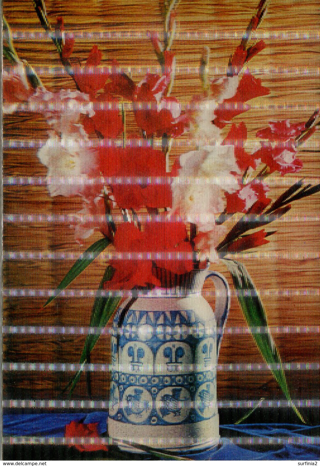 LENTICULAR (3-D) - VASE OF FLOWERS - VERY GOOD CONDITION (LINES CAUSED BY SCANNING) -  Nov191 - Other & Unclassified