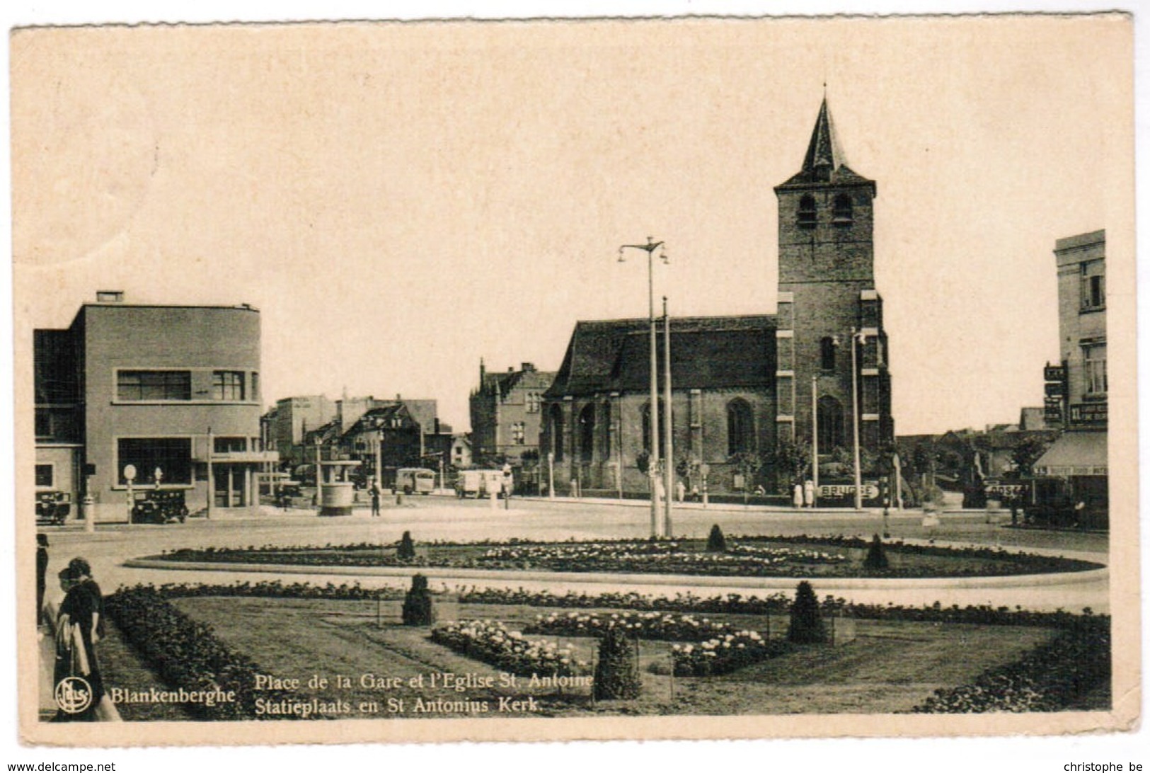 Blankenberge, Blankenberghe, Statieplaats En St Antonius Kerk (pk32972) - Blankenberge