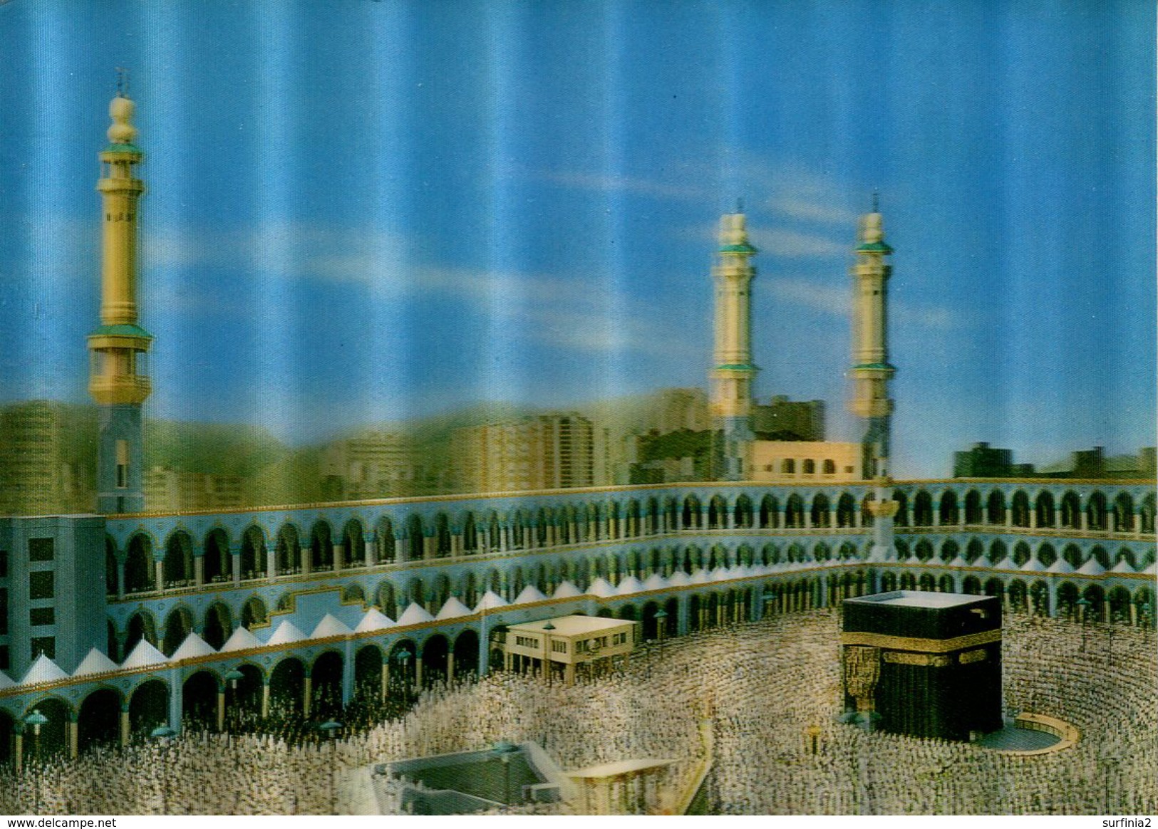 LENTICULAR (3-D) - MECCA - HOLY KA'BA - VERY GOOD CONDITION (LINES CAUSED BY SCANNING) -  Nov198 - Saudi Arabia