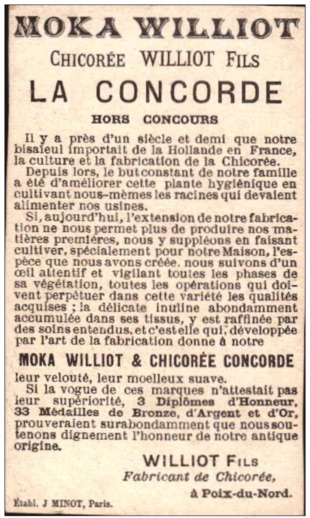 5 Chromo - Chicorée  - Moka  Williot - La Concorde - Bill-593 - R/V - Tè & Caffè