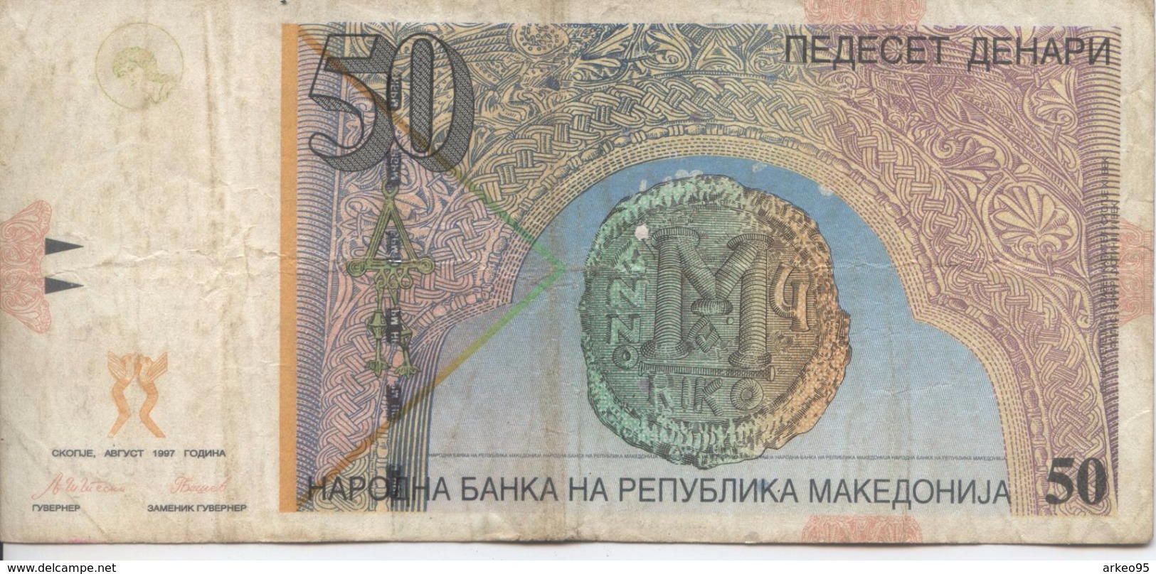 Billet De 50 Dinars Macédoniens 1997 - Noord-Macedonië