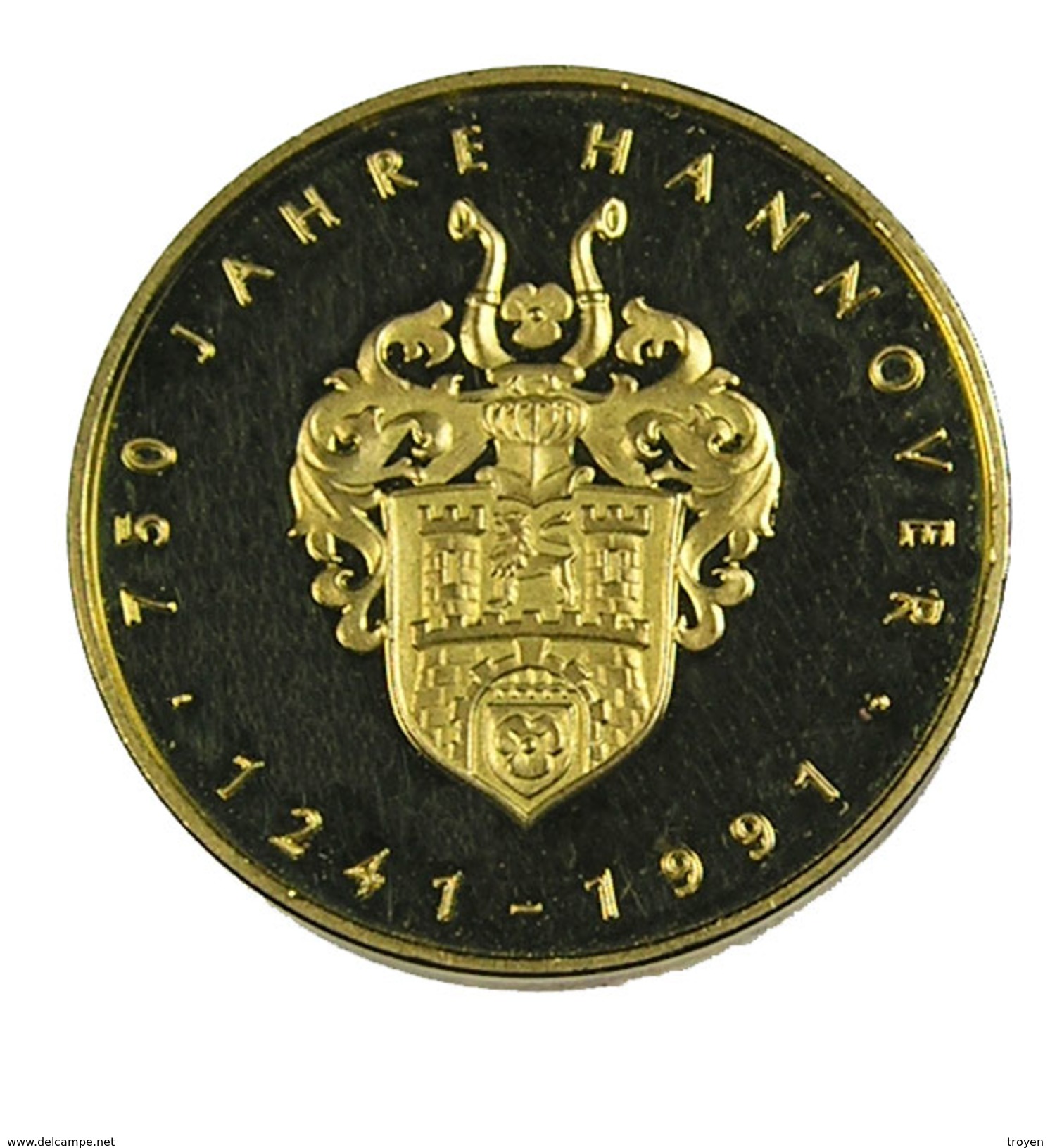 Hannovre  - Allemagne - 750è Anniversaire - 1241-1991 - 26mm - 9,99 Gr. - Dorée - Sup - - Altri & Non Classificati