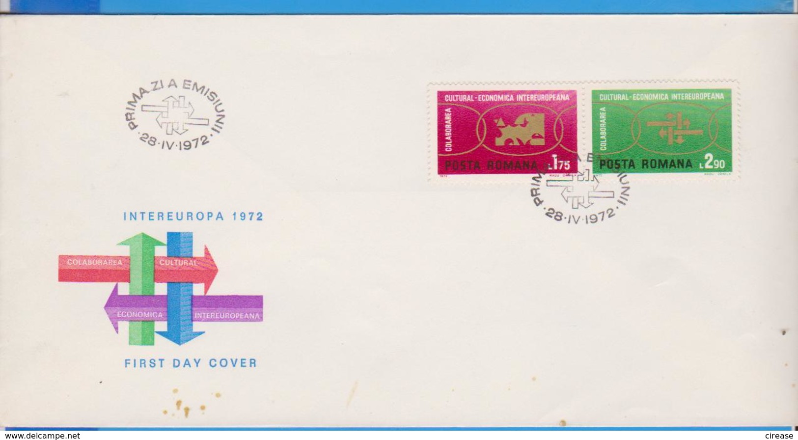 EUROPEAN ECONOMIC CULTURAL COOPERATION, CEPT ROMANIA FDC - FDC