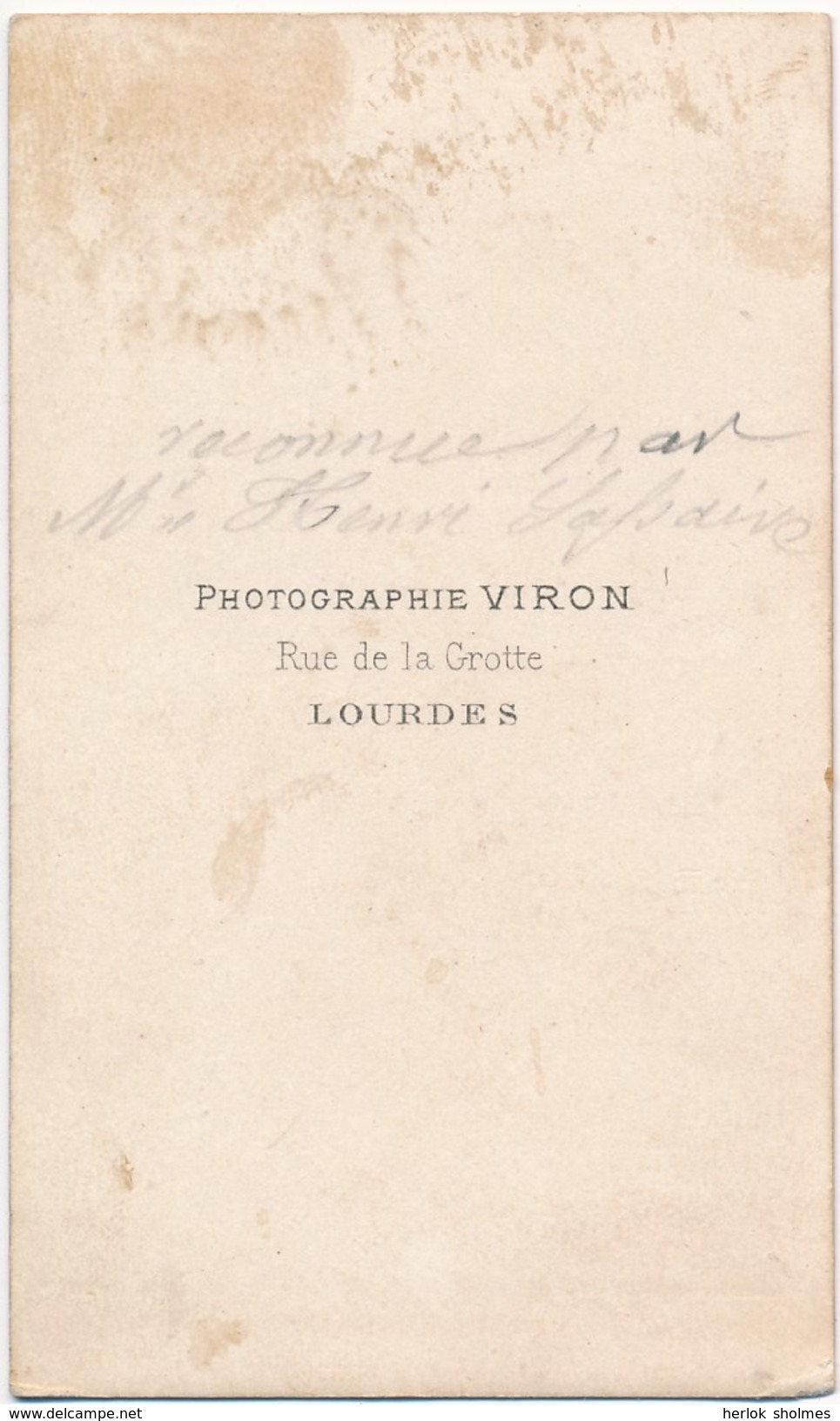 Photo Cdv Bernadette Soubirous Photographe Viron Lourdes Ca1870 - Old (before 1900)