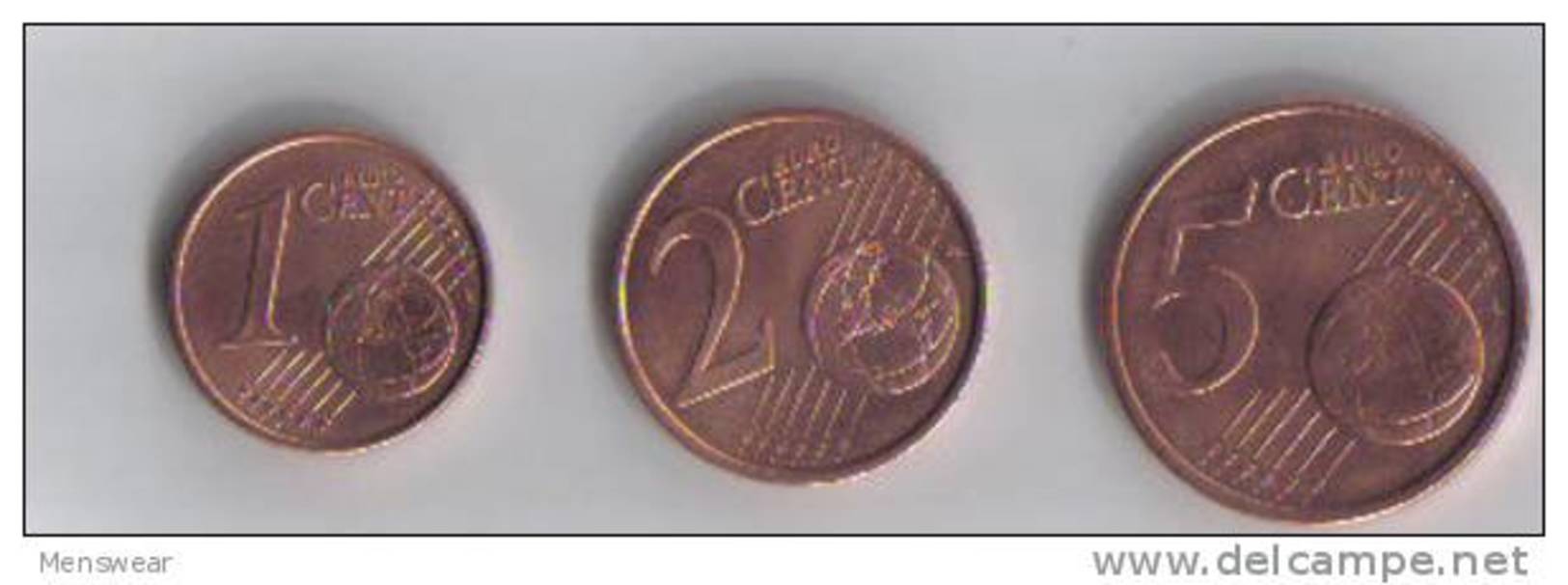 MALTA - 5 - 2 - 1 - EURO CENT FROM MALTA  - 2008 - UNC - Malta