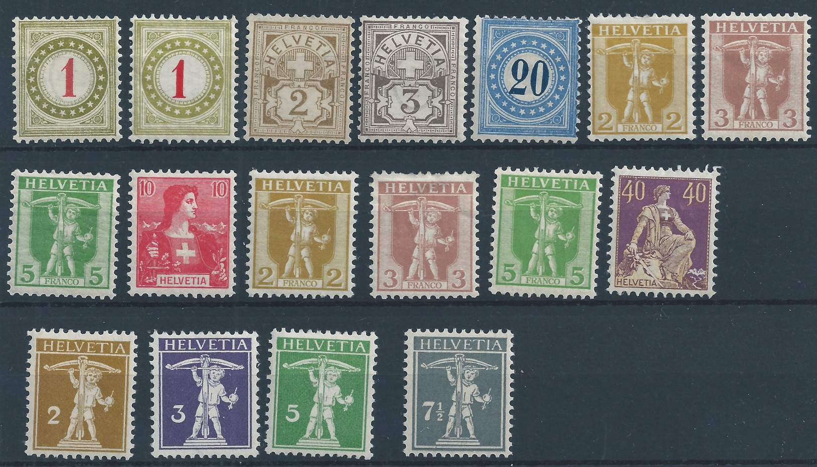Switzerland Good Collection Of 17 Stamps - Unused Stamps