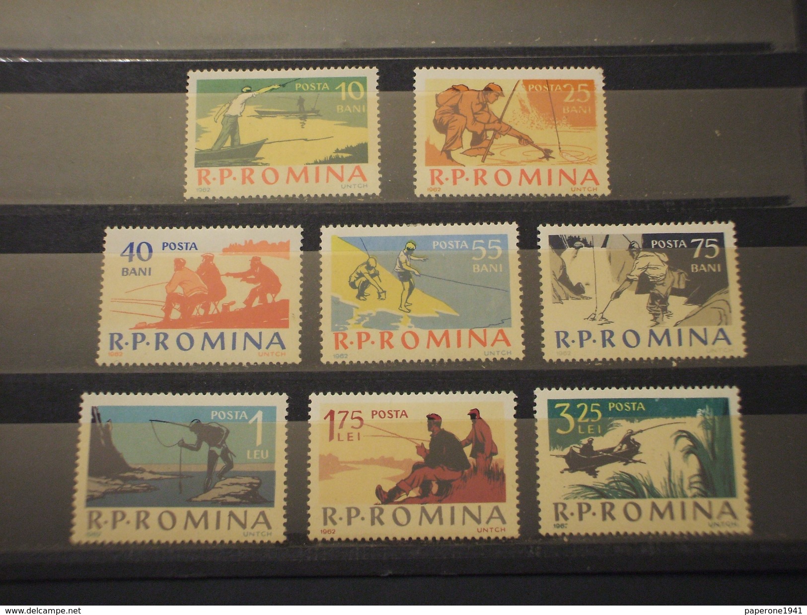 ROMANIA - 1962 PESCARE  8 VALORI  - NUOVI(+) - Nuevos