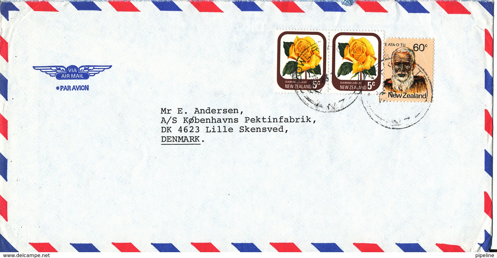 New Zealand Air Mail Cover Sent To Denmark Dower Hutt 9-5-1983 - Poste Aérienne