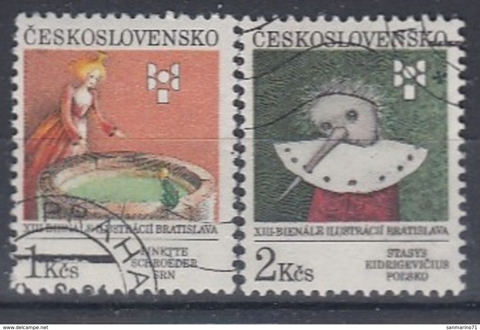 CZECHOSLOVAKIA 3093-3094,used - Fairy Tales, Popular Stories & Legends