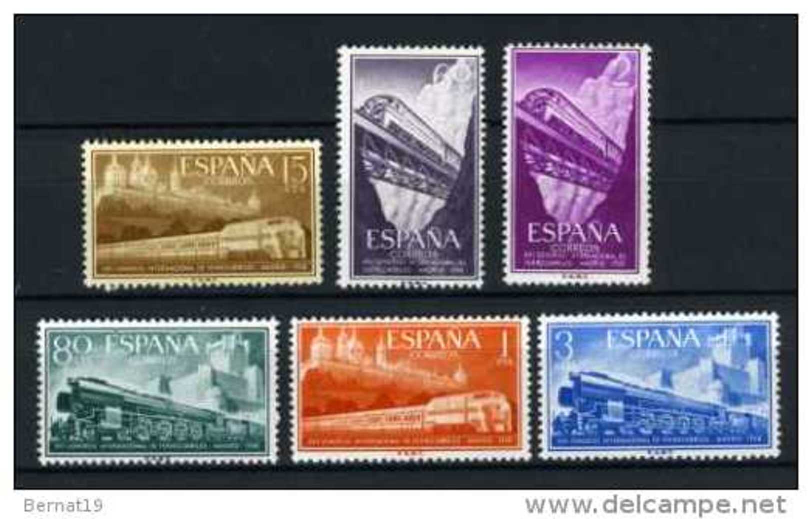 Trains. España 1958. Edifil 1232-37 ** MNH. - Trenes