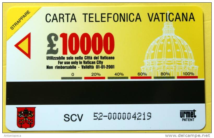 VATICANO TELEPHONE CARD 2000 CAPPELLA SISTINA MICHELANGELO, GIUBILEO NEW L.10.000 - Vatikan