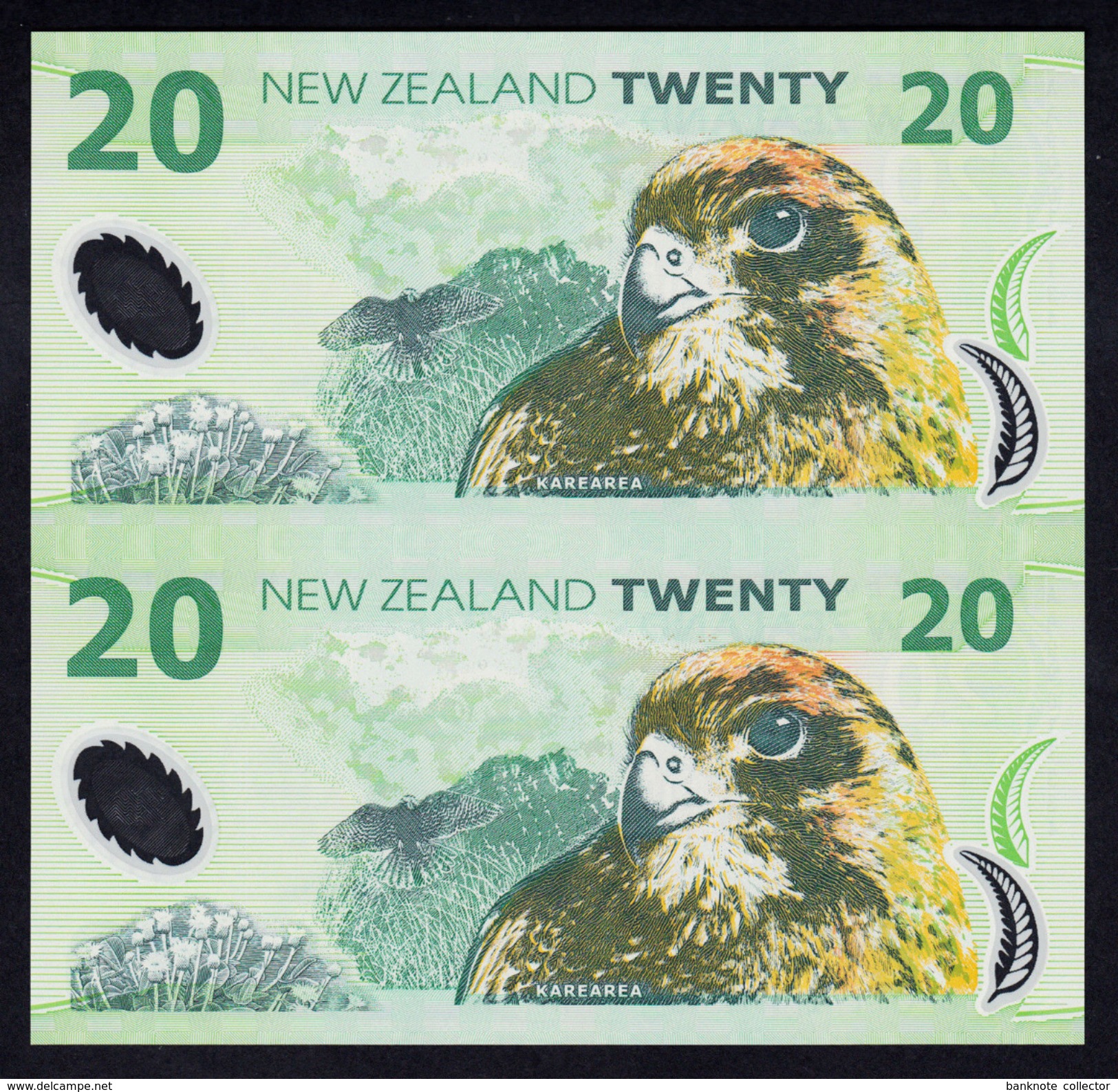 New Zealand, Uncut Block Of 2 X 20 $ Banknotes, Pick CS187b, With Folder, 1999 ! - Nouvelle-Zélande