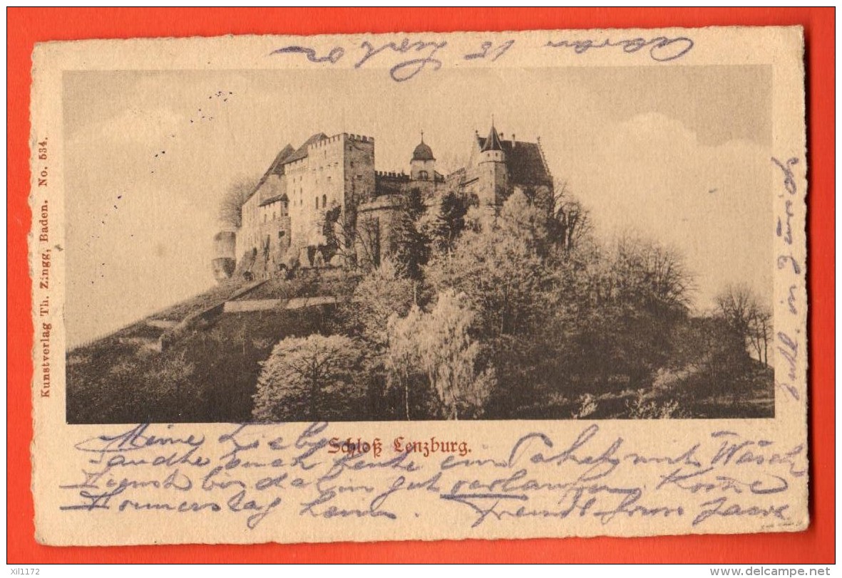 IBP-18  Schloss Lenzburg. Pionier. Gelaufen In 1902. Stempel Kommando Des IV. Armeecorps. - Lenzburg