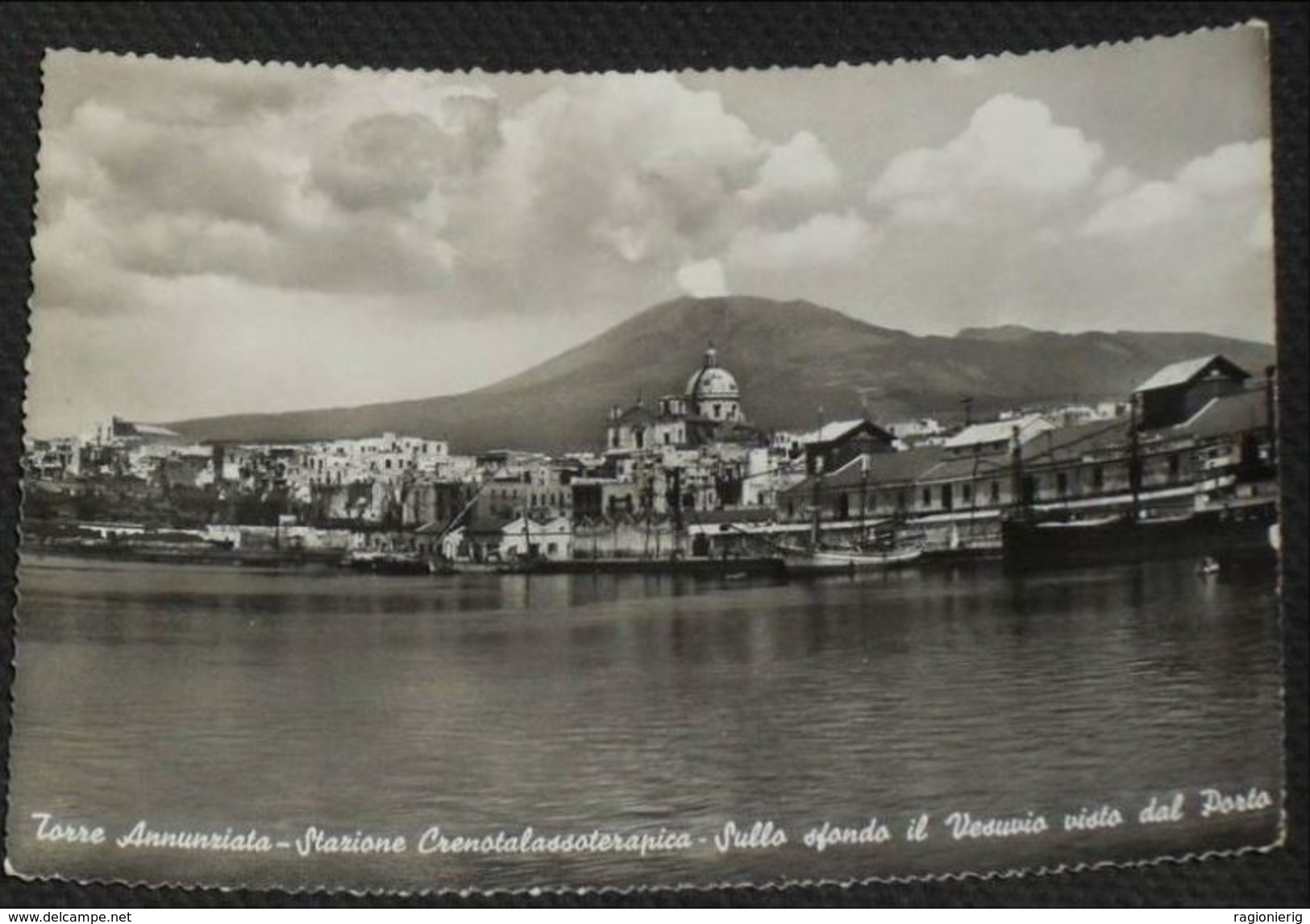 NAPOLI - Torre Annunziata - Stazione Crenotalassoterapica - Il Vesuvio Visto Dal Porto - Torre Annunziata