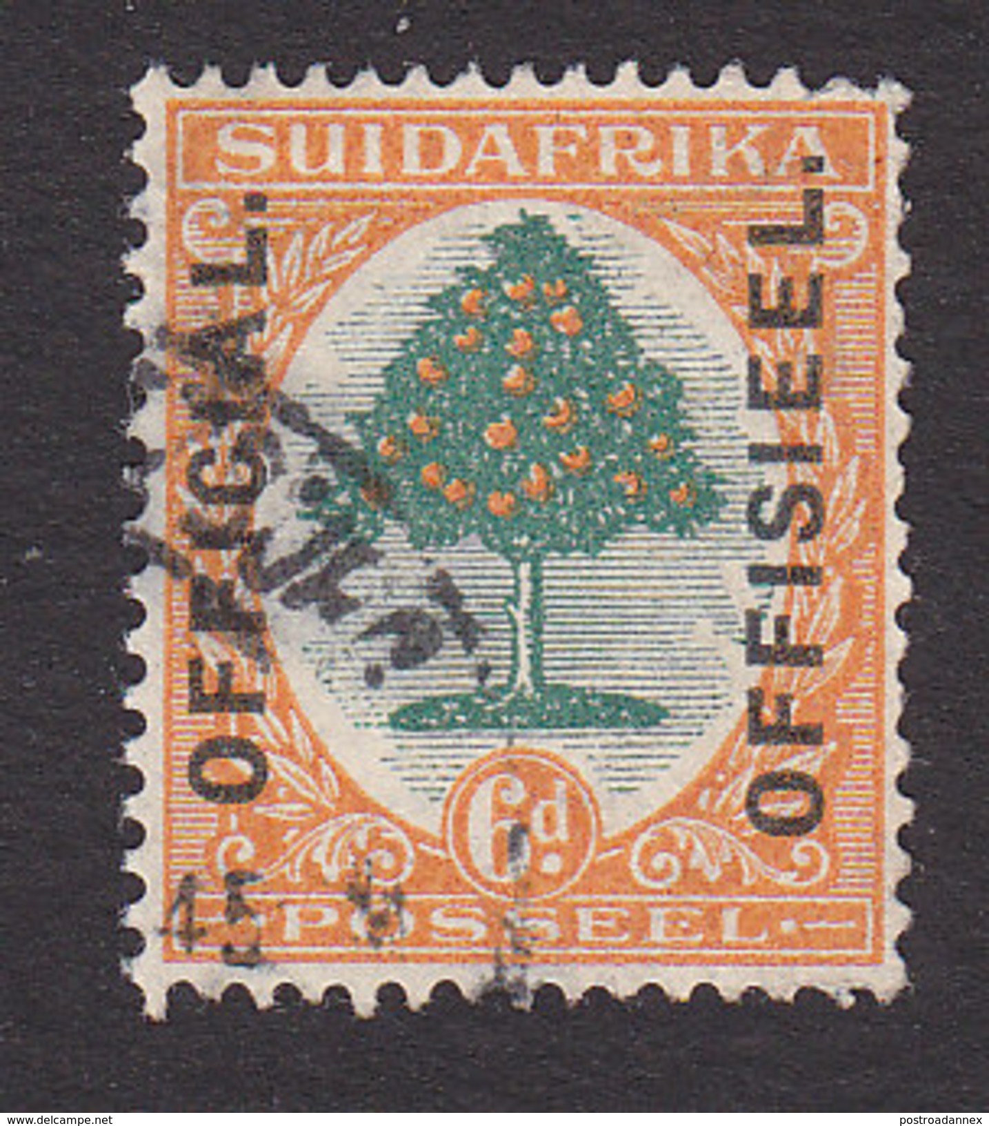 South Africa, Scott #O4b, Used, Orange Tree Overprinted, Issued 1926 - Officials