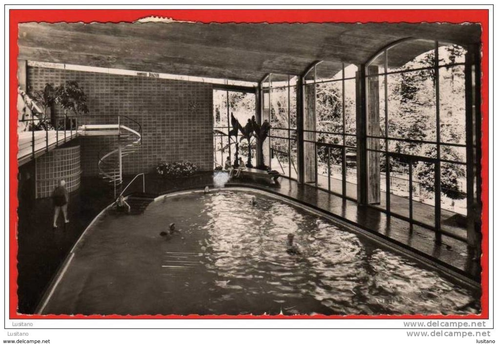 BADENWEILER SCHWARZWALD - NEUE THERMAL - PISCINE INTERIEUR - INDOOR POOL - STAMP TIMBRE GERMANY (2 SCANS) - Badenweiler