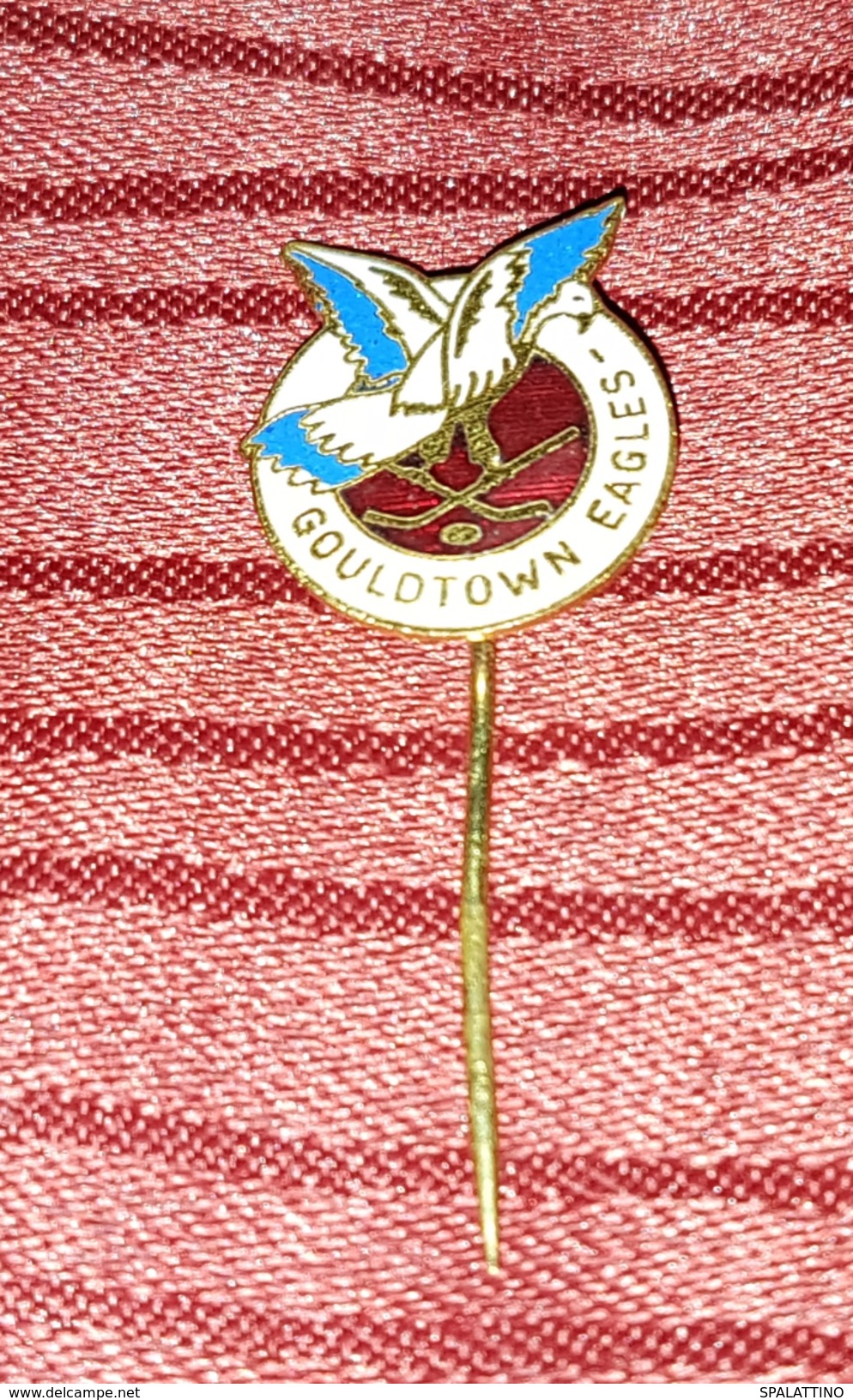 GOULDTOWN EAGLES HOCKEY CLUB, VINTAGE ENAMEL PIN BADGE - Winter Sports