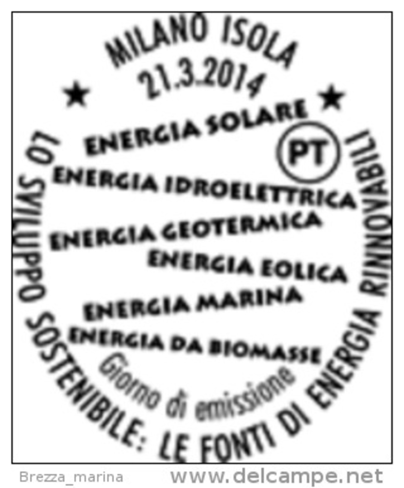 ITALIA - Usato - 2014 - Energie Rinnovabili - 0,70 - Energia Eolica - 2011-20: Usati