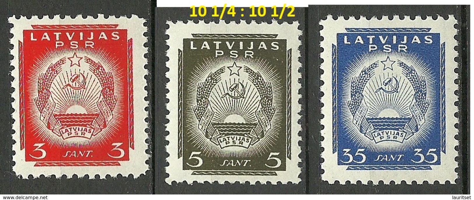 LETTLAND Latvia 1940 Michel 294 - 295 & 300 MNH - Lettland