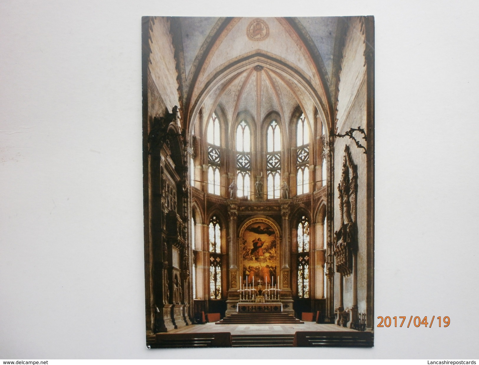 Postcard Venezia Church Of St Mary Glorious Of Frari High Alter Painting Of The Virgin My Ref B21108 - Venezia (Venice)