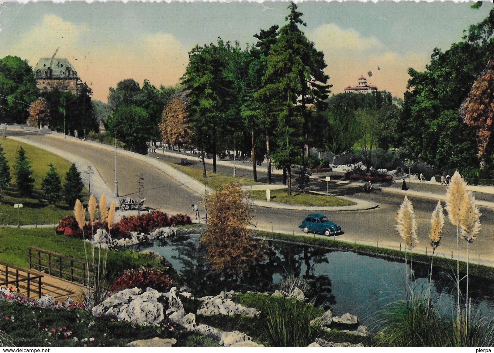 PIEMONTE - TORINO - PARCO DEL VALENTINO - VIAGGIATA 1956 - Parks & Gärten