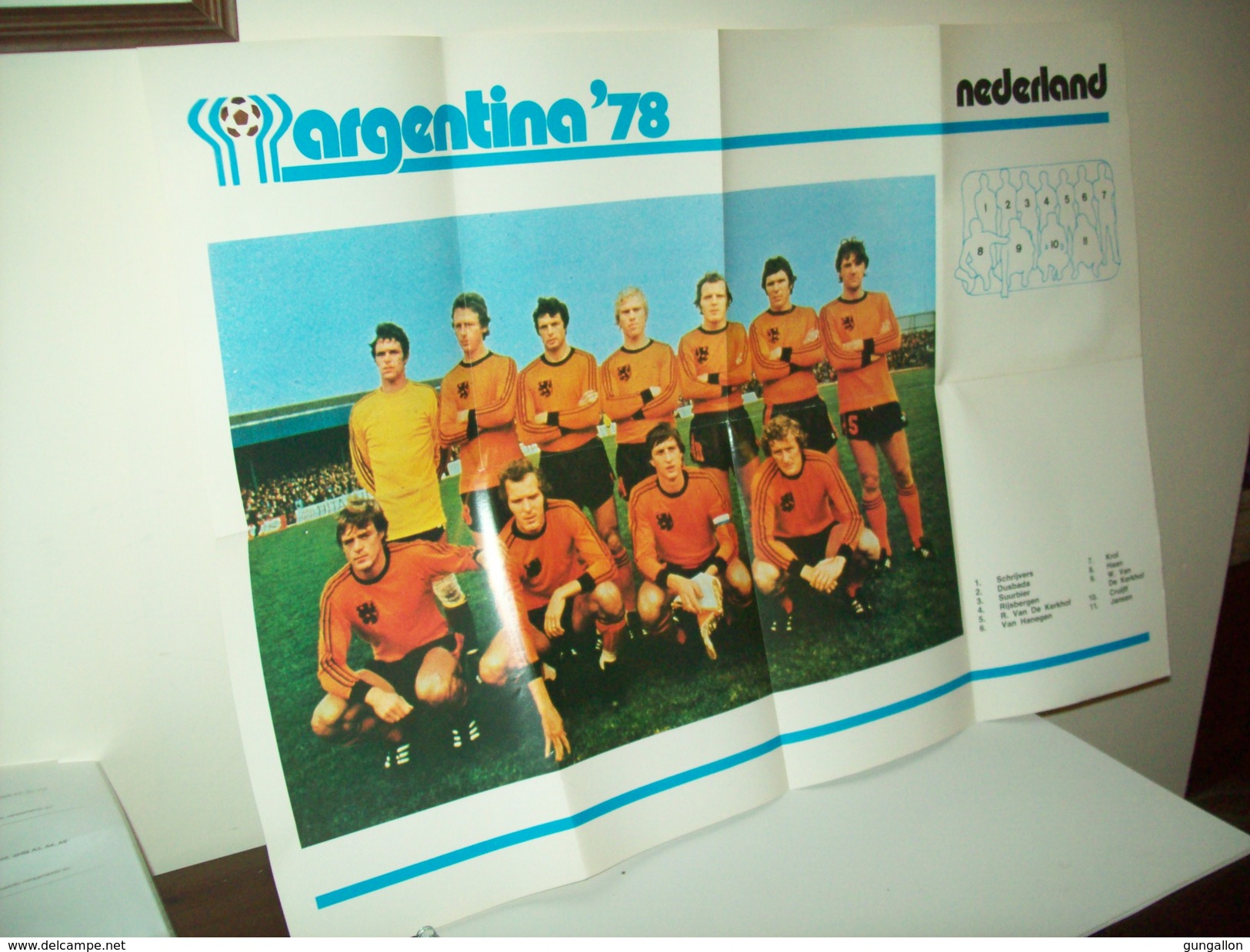 Poster Nazionale  Calcio "Olanda"  Mondiali 1978. - Altri & Non Classificati
