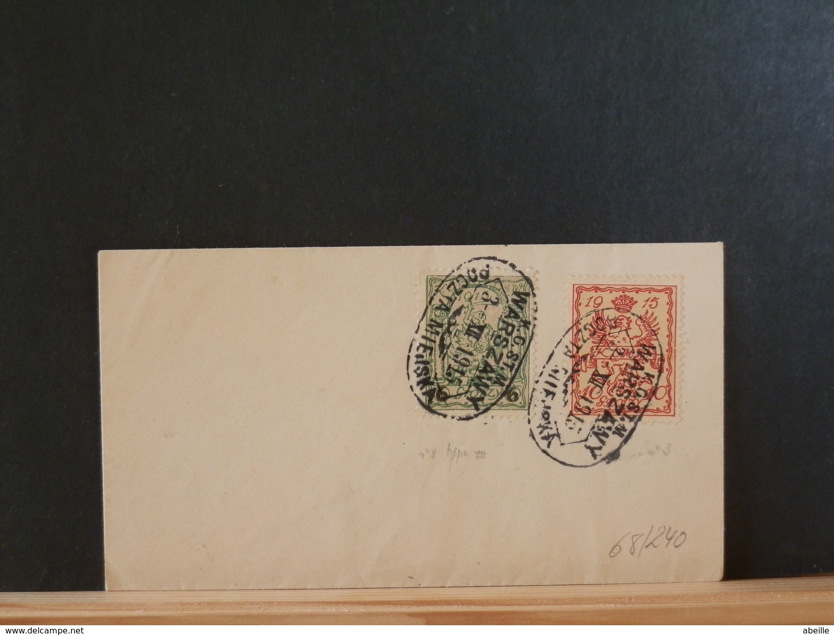 68/240   DOC. POLOGNE OBL.  1915 - Covers & Documents