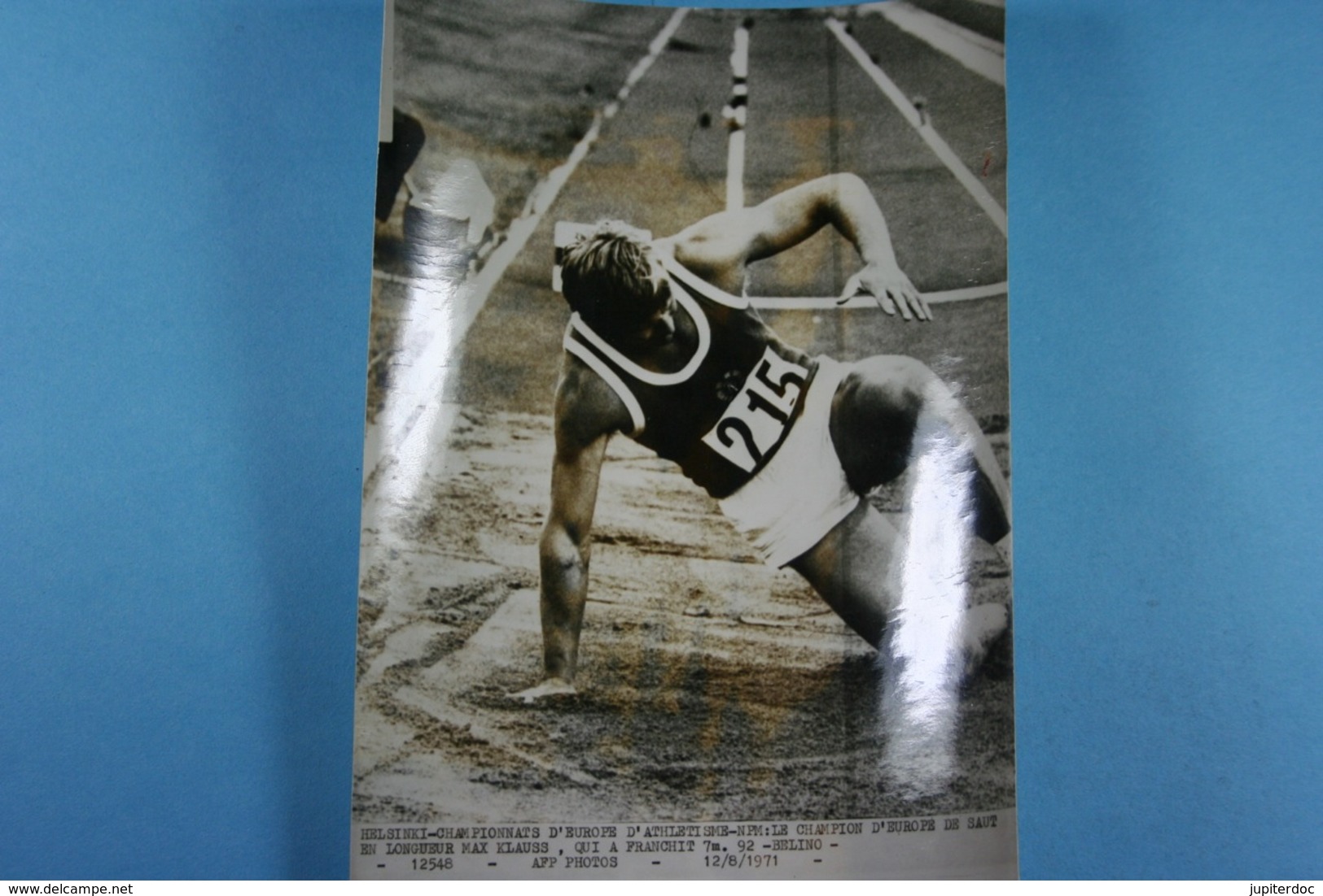 Helsinki Championnats D'Europe D'athlétisme 12/8/71 Saut En Longueur Max Klauss (7m92)  /9/ - Sports